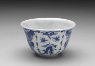 图片[2]-Cup with lanterns and immortals decoration in underglaze blue (Chenghua mark), Qing dynasty, 17th century-China Archive